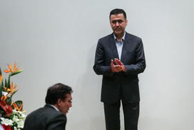 حجت‌الله ایوبی و شفیع آقا محمدیان در مراسم تودیع و معارفه مدیرعامل مرکز گسترش سینمای مستند و تجربی